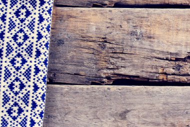 eski ahşap kurullarında örme ekose, kazak