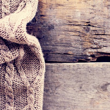 eski ahşap kurullarında örme ekose, kazak