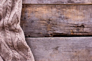 eski ahşap kurullarında örme ekose, kazak