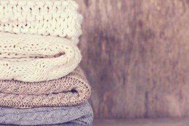 Yün kazak, ekose yığını