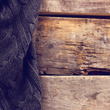 eski ahşap kurullarında örme ekose, kazak