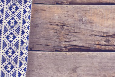 eski ahşap kurullarında örme ekose, kazak