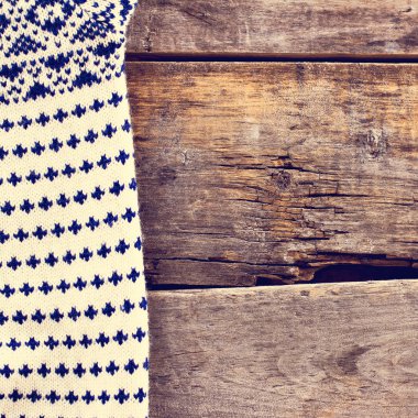 eski ahşap kurullarında örme ekose, kazak