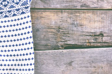 eski ahşap kurullarında örme ekose, kazak