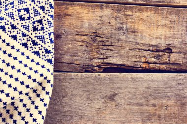 eski ahşap kurullarında örme ekose, kazak