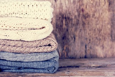 Yün kazak, ekose yığını