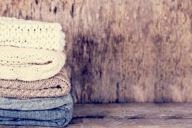 Yün kazak, ekose yığını