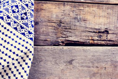 eski ahşap kurullarında örme ekose, kazak