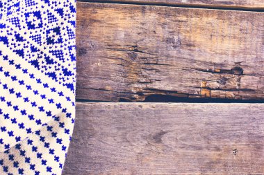 eski ahşap kurullarında örme ekose, kazak