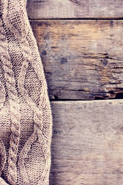 eski ahşap kurullarında örme ekose, kazak