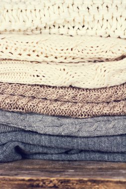 Yün kazak, ekose yığını