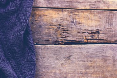 eski ahşap kurullarında örme ekose, kazak