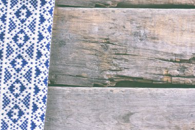 eski ahşap kurullarında örme ekose, kazak