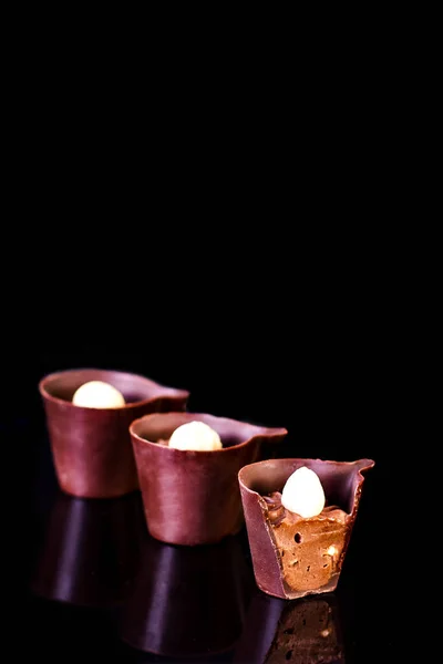 Caramelle di cioccolato un nero — Foto Stock