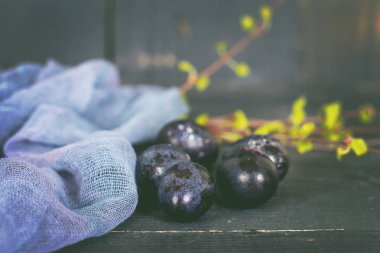 Paskalya natürmort. Paskalya yumurtaları.