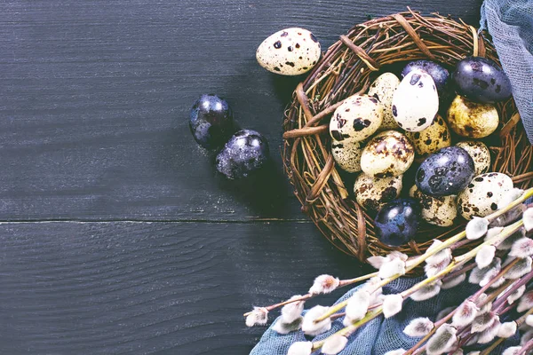 Naturaleza muerta de Pascua. Huevos de Pascua — Foto de Stock