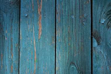 Eski ahşap arka plan. Turkuaz rengi eski plaklar.