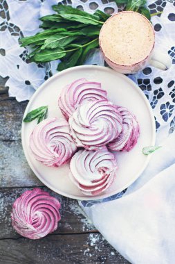 Ev yapımı şekerlemeler. Pembe şekerleme. 