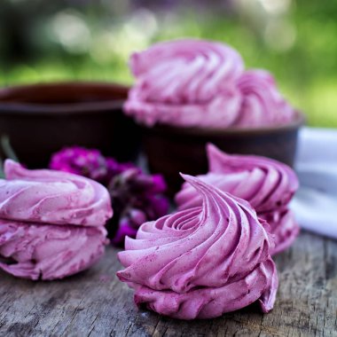 Ev yapımı şekerlemeler. Pembe şekerleme. 