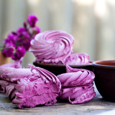 Ev yapımı şekerlemeler. Pembe şekerleme. 