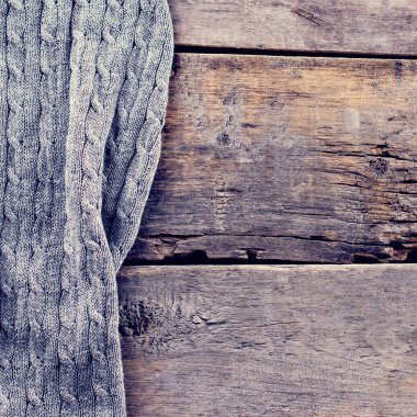 eski ahşap kurullarında örme ekose, kazak