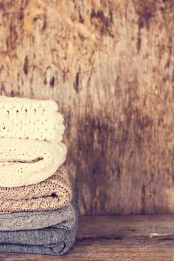 Yün kazak, ekose yığını