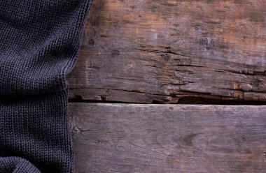 eski ahşap kurullarında örme ekose, kazak