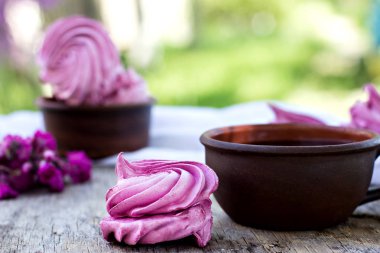 Ev yapımı şekerlemeler. Pembe şekerleme. 