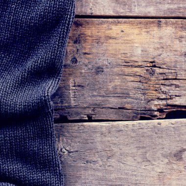 eski ahşap kurullarında örme ekose, kazak