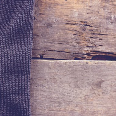 eski ahşap kurullarında örme ekose, kazak