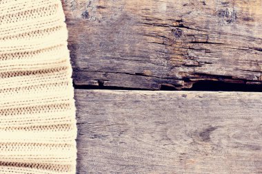 eski ahşap kurullarında örme ekose, kazak