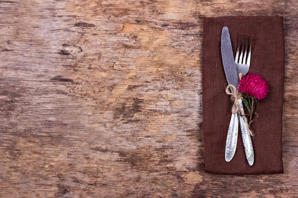 Fork, knife, napkin, cutlery. — Stock Photo, Image