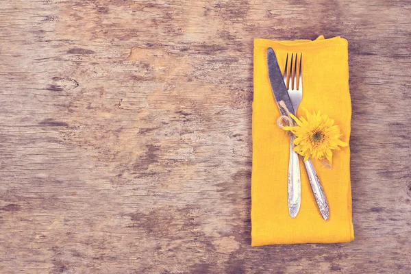 Fork, knife, napkin, cutlery. — Stock Photo, Image