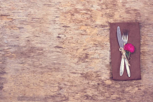 Fork, knife, napkin, cutlery. — Stock Photo, Image