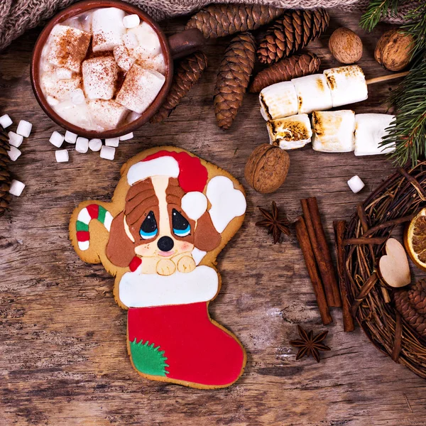 クリスマスのクッキー。クリスマスの飾りにクリスマス クッキー. — ストック写真