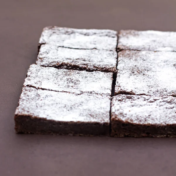 Homemade chocolate brownies. — Stock Photo, Image