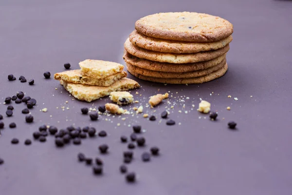 Homemade cookies with chocolate drops. — Stock Photo, Image