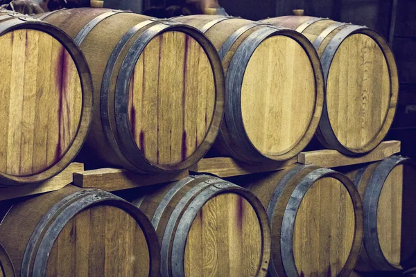 Barrels of wine. Wine Vault.