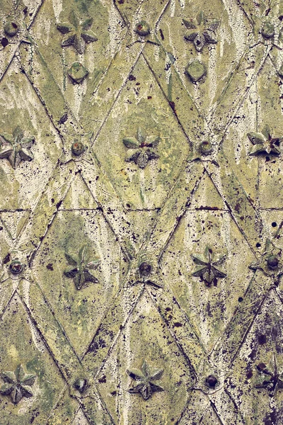 Jaar oud ijzer textuur tegels. metalen structuurpatroon — Stockfoto