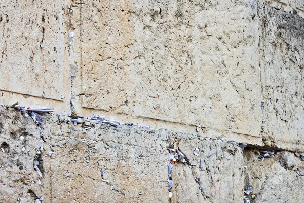 Jerusalem. Wall of Tears. The Western Wall. Notes with requests to God in the Western Western Wall.