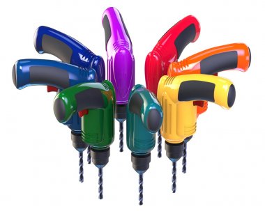 Çok çok renkli matkaplar