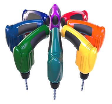 Çok çok renkli matkaplar