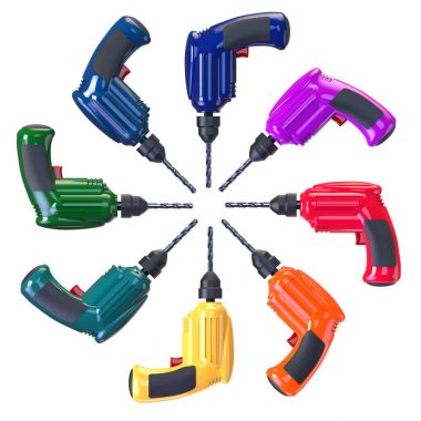 Çok çok renkli matkaplar