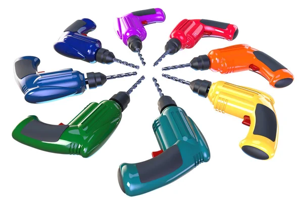 Çok çok renkli matkaplar