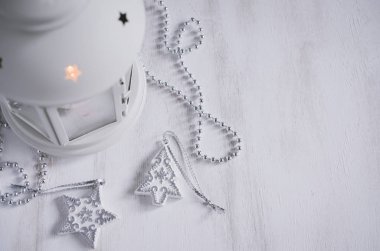 Noel fener. Sihirli yıldırım arka plan.