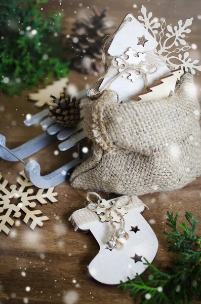 Antecedentes de vacaciones con composición de Navidad . — Foto de Stock