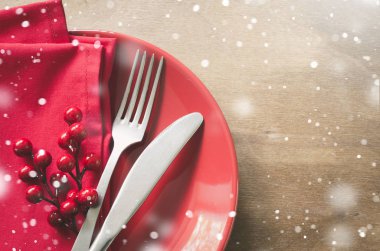 Noel tatili için Festival Tablo ayarı.