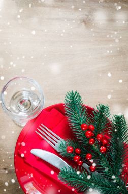 Noel tatili için Festival Tablo ayarı.