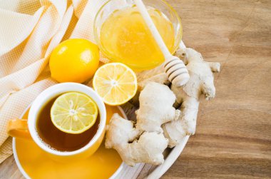 Çay limon zencefil ve ballı.