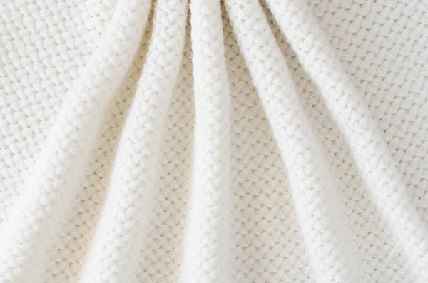 Beige Knitted Woolen Background Knitwear Fabric Texture Scandinavian Minimalism Backdrop — Stock Photo, Image
